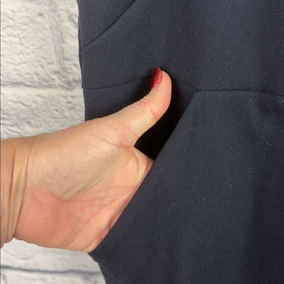 Loft Gilded Button Flounce Pocket Dress Women’s Size 20 Front Pockets Sleeveless - Picture 4 of 8